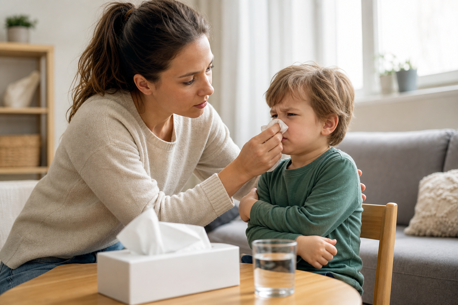 Copilul nu vrea să-și sufle nasul? Cum îl ajuți fără certuri