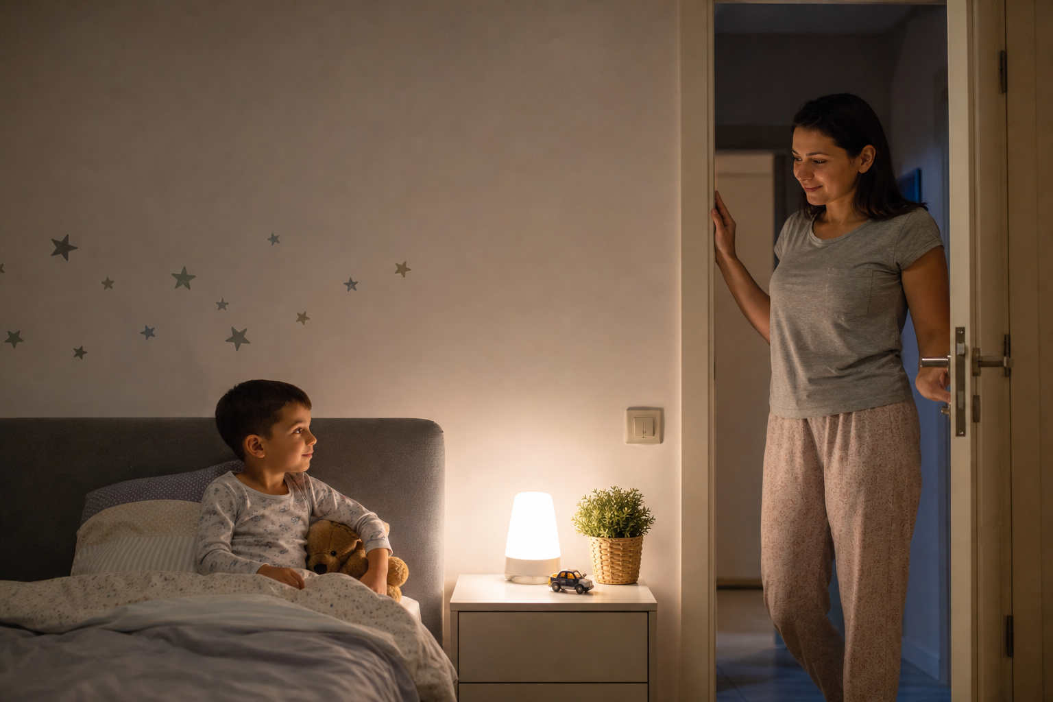 Copilul se teme de întuneric? Cum îl ajuți să se liniștească seara fără lupte