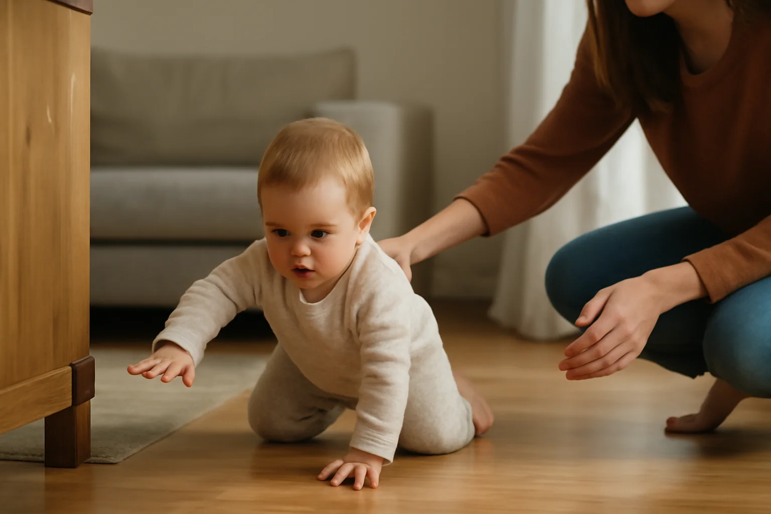 Cum faci casa mai sigură pentru un bebeluș care începe să meargă de-a bușilea