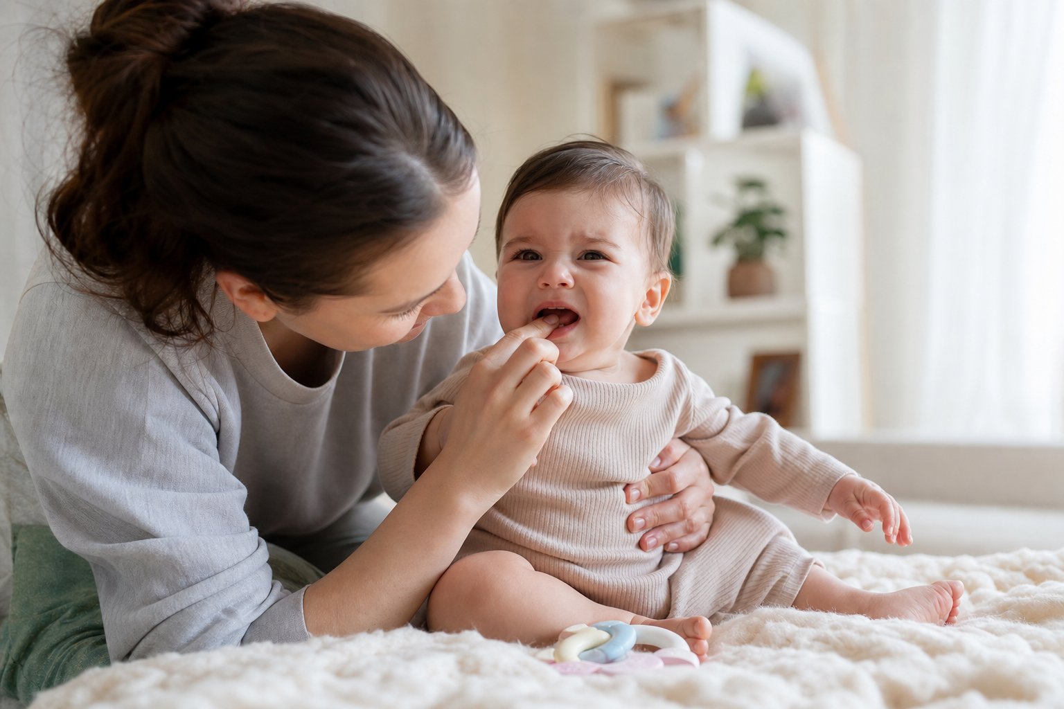 Erupția dentară la bebeluși: ce este normal, ce ajută și când suni pediatrul