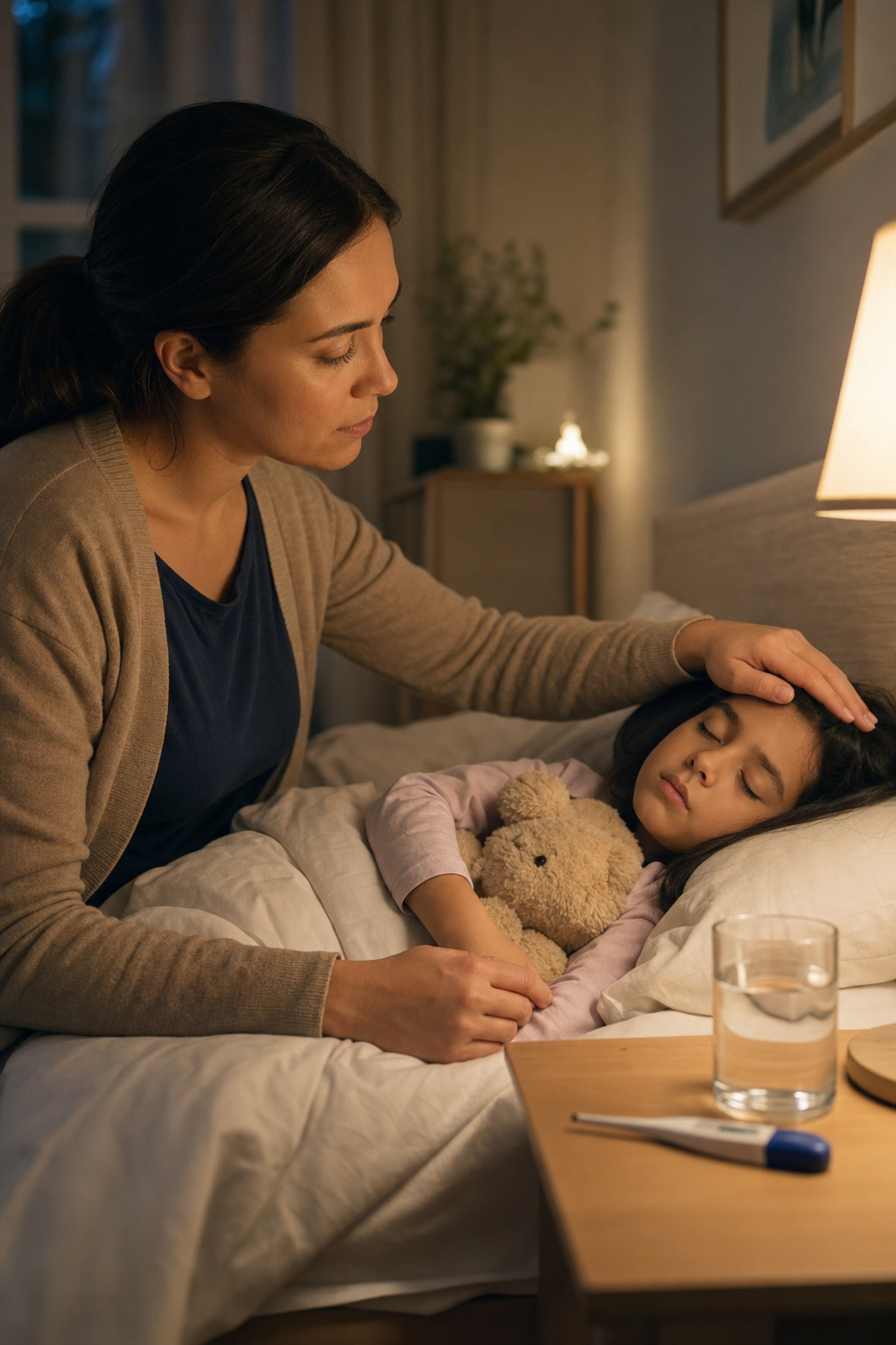 Febra la copii: ce faci acasă și când mergi la medic